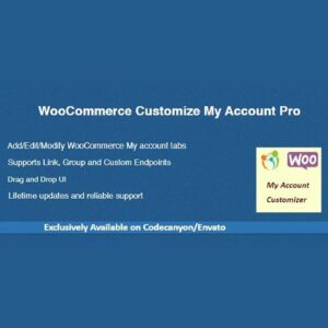 WooCommerce Customize My Account Pro WordPress Plugin
