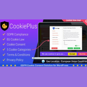Cookie Plus GDPR - Cookies Consent Solution for WordPress. Master Popups Addon