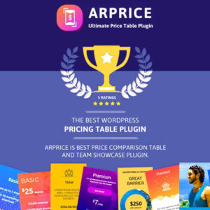 Top-Selling Price Comparison Table & Team Showcase WordPress Pricing Table Plugin 300 Responsive Design Templates, Intuitive Table Builder, Monthly & Yearly Offers Toggle – Access All Premium Features for just $27.
