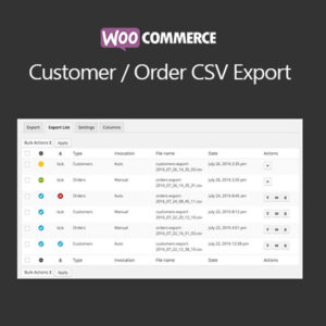 Export customers, orders, and coupons from WooCommerce manually or on an automated schedule.