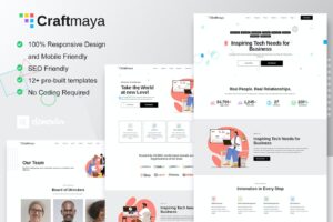 CraftMaya - Template Kit Elementor da empresa de soluções e serviços de TI