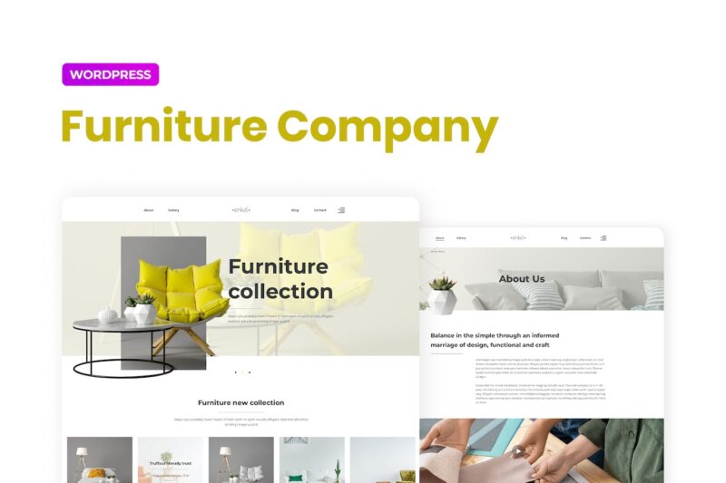 enkel furniture company elementor template kit