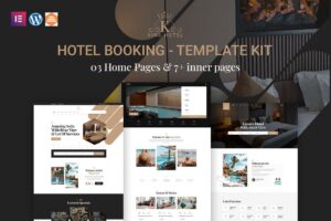 KingHo - Template Kit de reserva de hotel Elementor