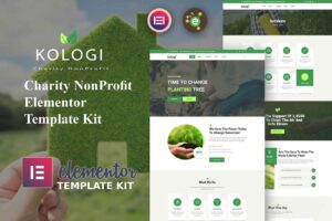 Kologi - Template Kit Elementor para organizações beneficentes sem fins lucrativos