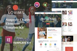 Lovims - Template Kit Elementor para organizações beneficentes sem fins lucrativos