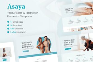 Asaya - Kit Elementor de Yoga e Meditação