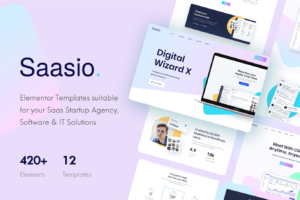 Saasio - Template Kit Saas e Startup Elementor