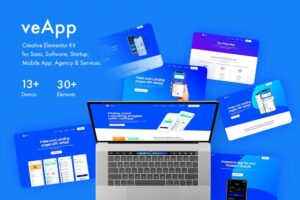 VeApp - Template Kit Elementor para Aplicativo móveis e inicialização