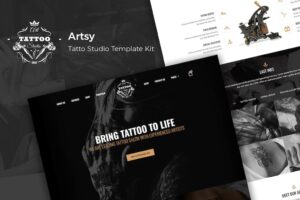 Artsy - Kit de plantillas Elementor para Tattoo Studio