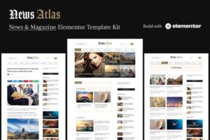 NewsAtlas - News and Magazine Elementor Template Kit