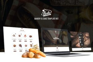 Bake - Kit de plantillas Elementor para panadería y tartas