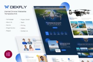 Dexfly | Plantilla de kit de Elementor para fotografía aérea y con drones
