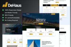 Dehaus - Kit de plantillas de Elementor para diseño de interiores y arquitectura