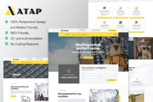 Atap - Kit de plantillas de Elementor para servicios de techado y construcción