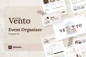 Vento - Kit de plantillas de Elementor para organizador de eventos
