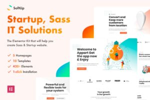 SoftUp - Template Kit Saas e Startup Elementor