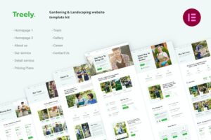 Treely | Landscape and Gardening Elementor Kit Template