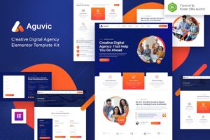 Aguvic - Kit de plantillas de Elementor para agencias digitales creativas