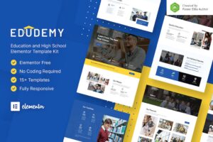 Edudemy — Kit de Templates Elementor para Escola e Educação