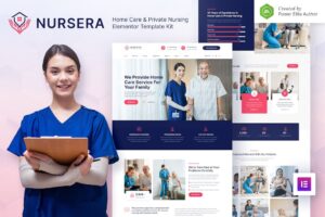 Nursera - Template Kit Elementor para cuidados domiciliares e serviços privados de enfermagem