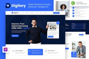 Digitery: kit de plantillas de Elementor para cursos de marketing digital