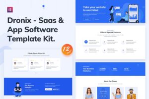 Dronix - SaaS and Startup Elementor Template Kit