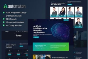 Autômato - Template Kit Elementor para serviços de inteligência artificial e tecnologia