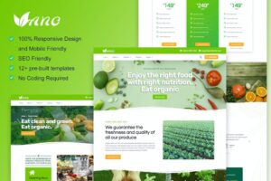 Vano - Organic Farming and Food Elementor Template Kit