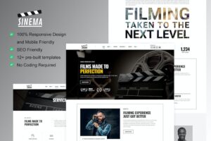 Sinema - Kit de Templates Elementor para Film Maker e Estúdio de Cinema