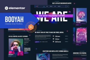 Booyah - Creative Artist Portfolio Elementor Template Kit