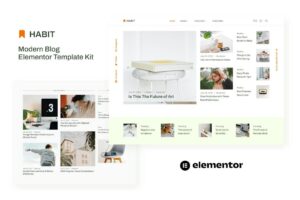 Habit - Template Kit de blog moderno Elementor