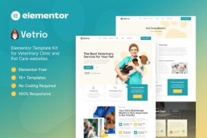 Vetrio - Elementor Template Kit for Veterinary Clinic and Pet Care
