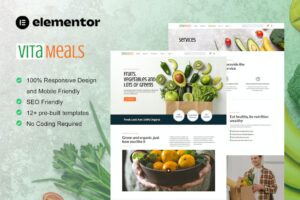 Vitameals - Fruit and Vegetable Store Elementor Template Kit