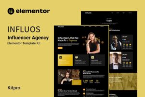 Influxes - Influencer Agency Elementor Template Kit