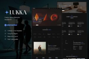 Lukka - Kit de plantillas de Elementor para agencia creativa