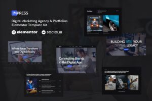 Impress - Kit de Template Kit Elementor para Agência de Marketing Digital e Portfólios