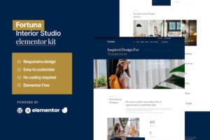 Fortuna - Template Kit Elementor para serviços de design de interiores