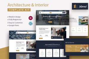 InteriorX - Template Kit Elementor de design de interiores