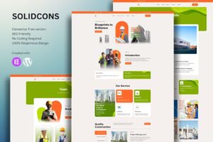 Solidcons — Kit de Template Elementor para Construção e Indústria