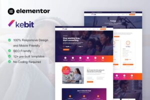 Kebit - Kit de Template Elementor Pro para provedor de serviços de banda larga e Internet