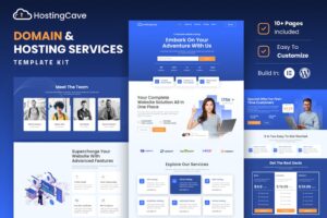 Hostingcave - Kit de Template Kit Elementor de Serviços de Hospedagem Web