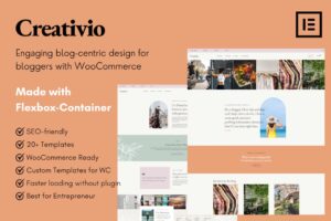Creativio - Kit de Templates Elementor para blogueiros e empreendedores