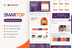 Smartop - Template Kit de curso virtual Elementor Pro