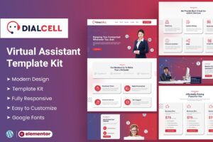 DialCell - Template Kit Elementor para serviços de call center e telemarketing