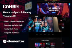 Gamon - Template Kit Elementor para eSports e Jogos