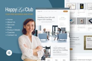 Happy Life Club - Business Tutor Elementor Template Kit