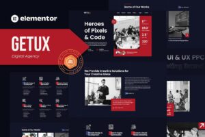 Getux - Kit de Template Elementor da Agência Digital Moderna