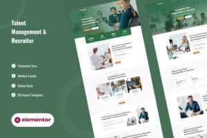 Talento - Template Kit Elementor para gestão de talentos e recrutadores