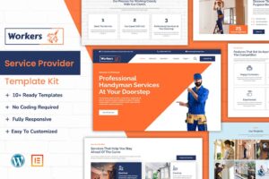 WorkersJet - Template Kit Elementor para serviços manuais e de reparo