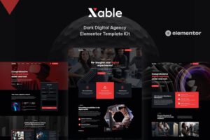 Kit de Templates Elementor Pro da Agência Digital Escura Xable - Dark Digital